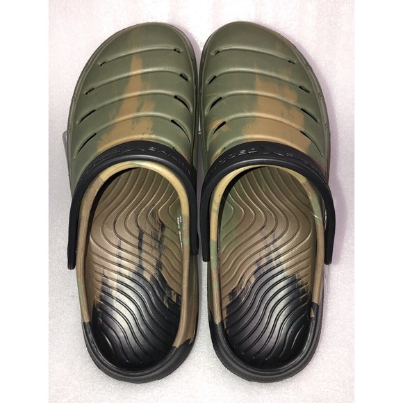 Rugged Shark Men's Green Camo w Black Strap Comfort EVA Clog Sandals Size 10 NEW - Picture 8 of 16